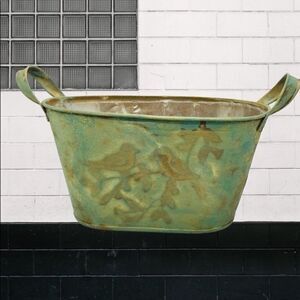 Shabby Chic Metal Garden Planter Storage Organizer NWT